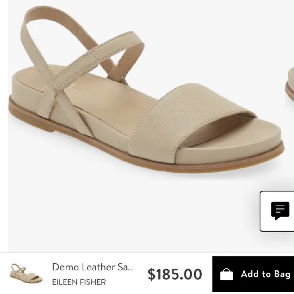 Eileen Fisher khaki “demo” sandal